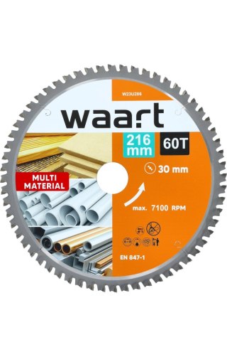 Wart Tarcza do pilarki widiowa 216 x 30 mm, 60T, multimaterial W23U286