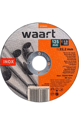 Wart Tarcza korundowa 125 x 1.0 x 22.2 mm, do Inox W23M512