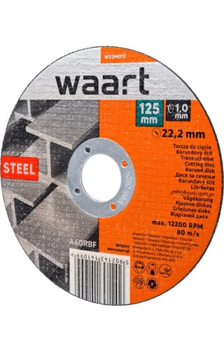 Wart Tarcza korundowa 125 x 1.0 x 22.2 mm, do stali W23M012