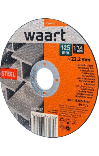 Wart Tarcza korundowa 125 x 1.6 x 22.2 mm, do stali W23M112