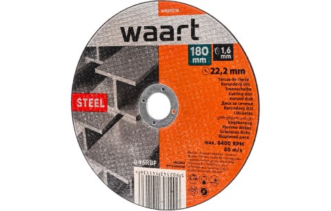 Wart Tarcza korundowa 180 x 1.6 x 22.2 mm, do stali W23M218