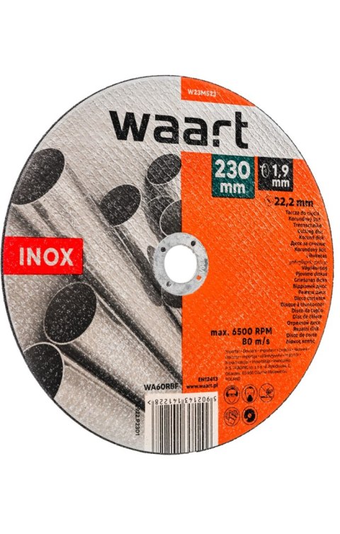 Wart Tarcza korundowa 230 x 1.9 x 22.2 mm, do Inox W23M523