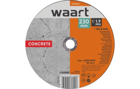 Wart Tarcza korundowa 230 x 1.9 x 22.2 mm, do betonu W23M823