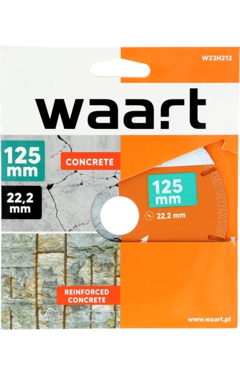 Wart Tarcza z nasypem diamentowym 125 x 22.2 mm, do betonu W23H212