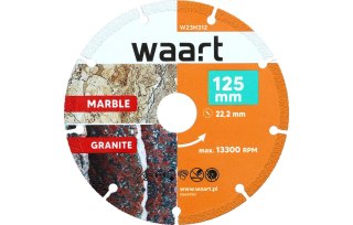 Wart Tarcza z nasypem diamentowym 125 x 22.2 mm, do granitu, marmuru W23H312