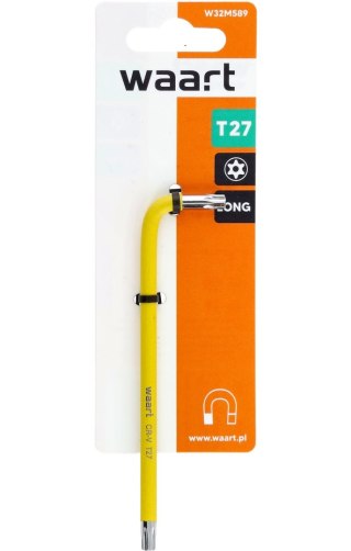 Wart Klucz torx T27 długi - żółty, otwór,magnes W32M589