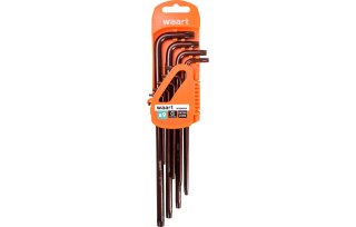 Wart Klucze Torx z otworem T10-50, S2, bardzo długie, 9 szt. W32M508