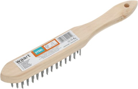 Wart Szczotka druciana ręczna 5 rzędowa, drut stalowy, FSC 100%, certyfikat NC-COC-062817 W48B405 Wart Szczotka druciana ręczna 5 rzędowa, drut stalowy, FSC 100%, certyfikat NC-COC-062817 W48B405