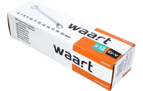 Wart Zestaw kluczy płasko-oczkowych odgiętych 6-22 mm, 12 szt. W33M192