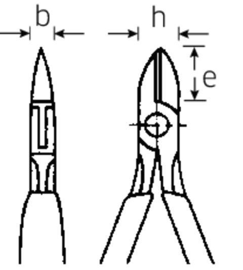 STAHLWILLE Szczypce boczne dla elektroników 112mm (mocny model); poler./powl. STAHLWILLE