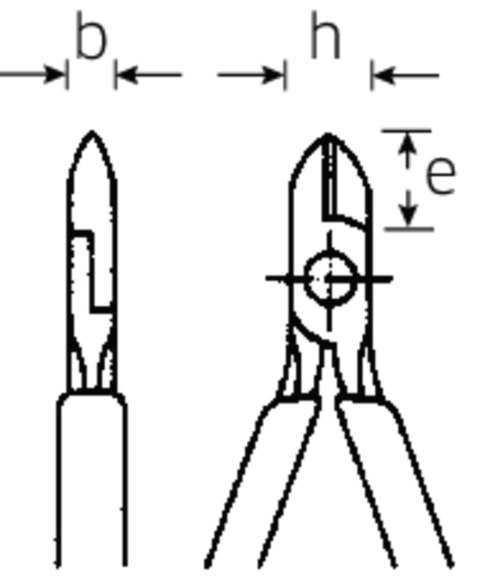 STAHLWILLE Szczypce boczne dla elektroników (wysmukłe) L=115mm; poler./powl. STAHLWILLE