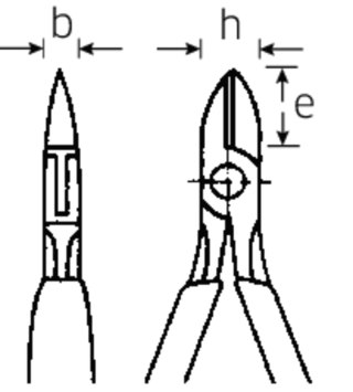 STAHLWILLE Szczypce boczne dla elektroników z zac.do drutu ,112mm; poler./powl. STAHLWILLE