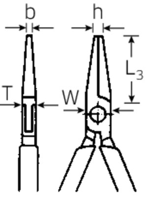 STAHLWILLE Szczypce chwytne precyzyjne L=130mm,płaskie,szerokie; chrom./powl. STAHLWILLE