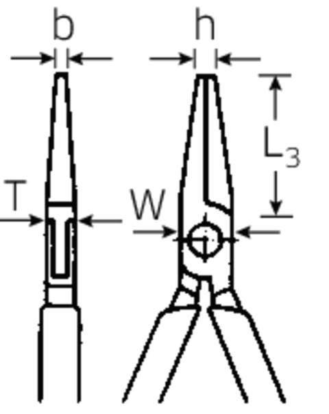 STAHLWILLE Szczypce chwytne precyzyjne L=130mm,płaskie,szerokie; chrom./powl. STAHLWILLE