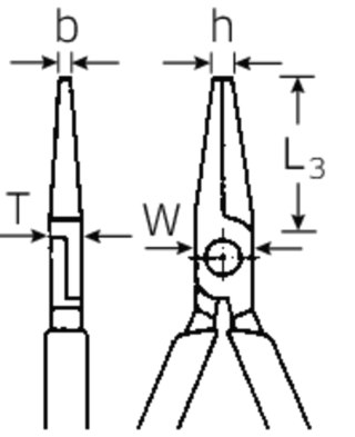 STAHLWILLE Szczypce półokrągłe z ostrzem tnącymVDE1000V L=160mm; chrom./izolow. STAHLWILLE