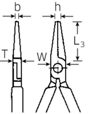 STAHLWILLE Szczypce regulowane płaskie szerokie L=140mm; chrom./powl. STAHLWILLE