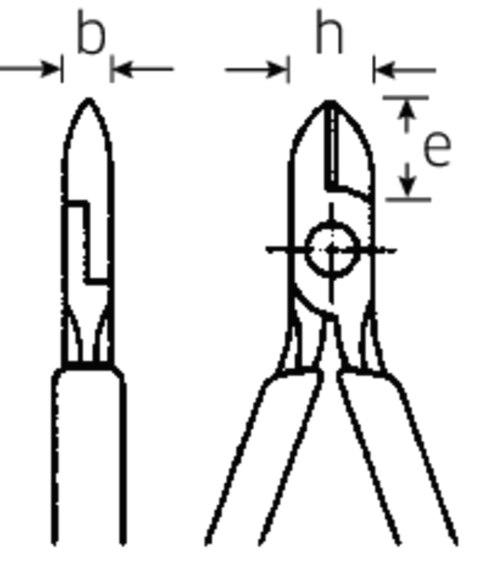 STAHLWILLE Szczypce tnące boczne L=180mm; poler./powl. STAHLWILLE