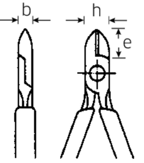 STAHLWILLE Szczypce tnące boczne wzm. L=160mm; chrom./osł.wzm STAHLWILLE