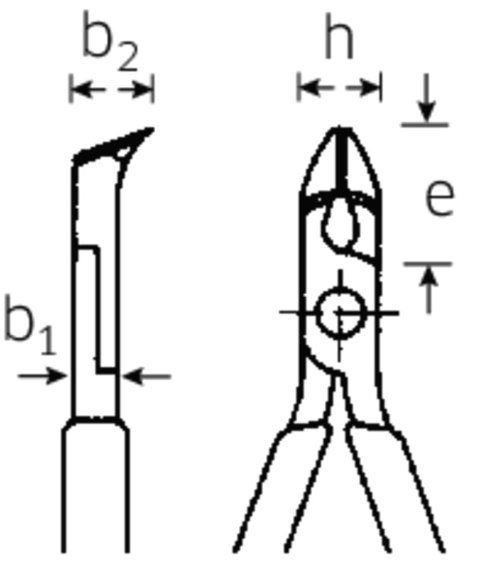 STAHLWILLE Szczypce ukośne dla elektroników (wysmukłe odg.55st.) L=112mm; poler./powl. STAHLWILLE