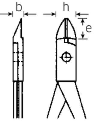 STAHLWILLE Szczypce ukośne dla mech. (odg.28st.)185mm; precyz.; chrom./powl. STAHLWILLE