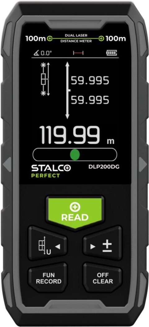 Stalco Dalmierz laserowy dwukierunkowy DLP200DG 2x100m STALCO PERFECT S058298004 Stalco Dalmierz laserowy dwukierunkowy DLP200DG 2x100m STALCO PERFECT S058298004