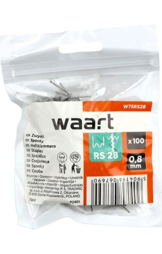 Wart Zszywki do plastiku 0.8mm, duża fala, 100szt. W75RS28