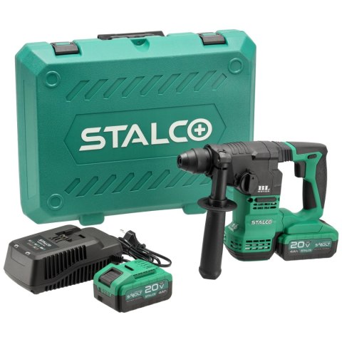 Stalco Zestaw: Młotowiertarka akumulatorowa RHS20-18BL Stalco Zestaw: Młotowiertarka akumulatorowa RHS20-18BL
