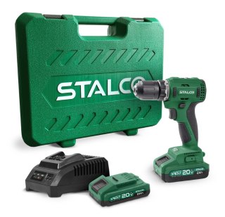 Stalco Zestaw: Wiertarko-wkrętarka akumulatorowa DS20-55BL