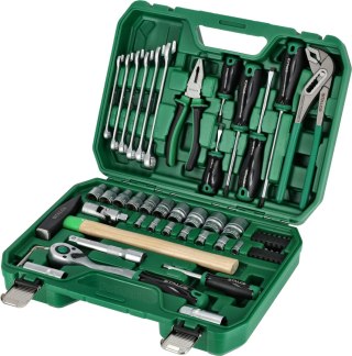 Zestaw multinarzędziowy 1/2"+1/4" 55 elem grzechotka 90t opakowanie bmc STALCO S011100055
 STALCO
 S011100055