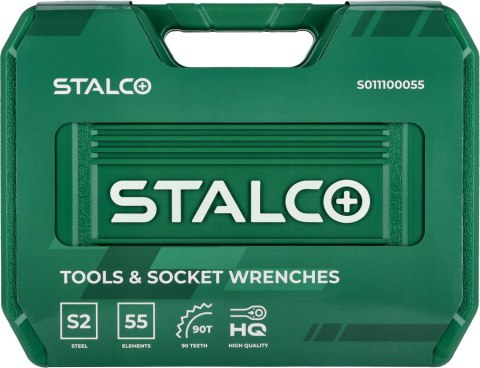 Zestaw multinarzędziowy 1/2"+1/4" 55 elem grzechotka 90t opakowanie bmc STALCO S011100055
STALCO
S011100055 Zestaw multinarzędziowy 1/2"+1/4" 55 elem grzechotka 90t opakowanie bmc STALCO S011100055
STALCO
S011100055