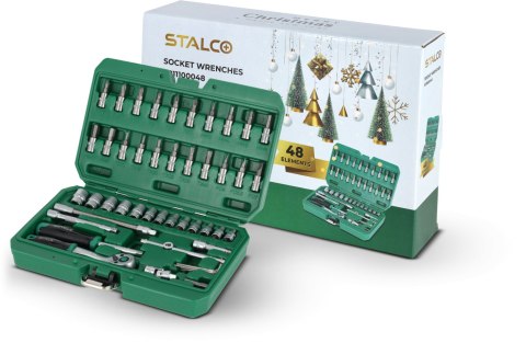 Zestaw kluczy nasadowych 1/4" opakowanie BMC 48 elem grzechotka 90t STALCO S011100048
STALCO
S011100048 Zestaw kluczy nasadowych 1/4" opakowanie BMC 48 elem grzechotka 90t STALCO S011100048
STALCO
S011100048