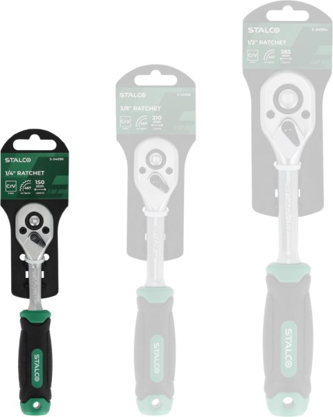 Grzechotka prosta
1/4" 150 mm STALCO
S-54090 Grzechotka prosta
1/4" 150 mm STALCO
S-54090