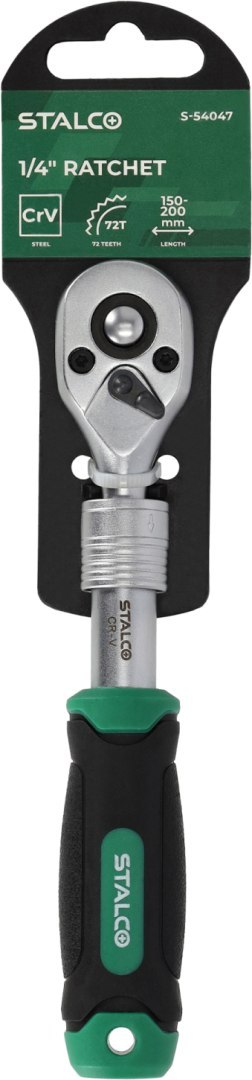 Grzechotka teleskopowa
1/4" 150-200 mm STALCO
S-54047 Grzechotka teleskopowa
1/4" 150-200 mm STALCO
S-54047