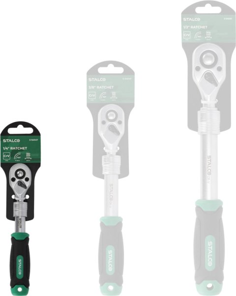 Grzechotka teleskopowa
1/4" 150-200 mm STALCO
S-54047 Grzechotka teleskopowa
1/4" 150-200 mm STALCO
S-54047