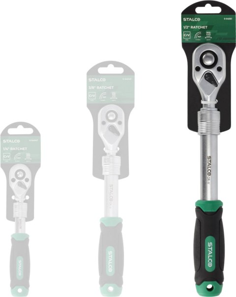 Grzechotka teleskopowa
1/4" 150-200 mm STALCO
S-54047 Grzechotka teleskopowa
1/4" 150-200 mm STALCO
S-54047