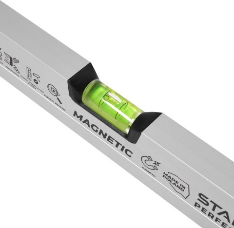 Poziomnica aluminiowa anodowana z magnesem
 40 cm STALCO PERFECT
 S-65740