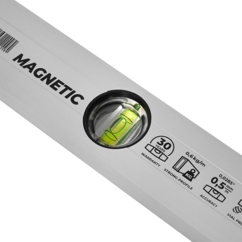Poziomnica aluminiowa anodowana z magnesem
 40 cm STALCO PERFECT
 S-65740