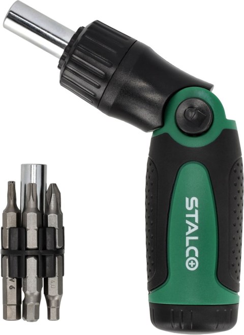 Wkrętak z grzechotką z końcówkami
STALCO
S-12403 Wkrętak z grzechotką z końcówkami
STALCO
S-12403