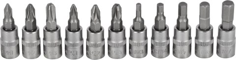 Zestaw bitów na nasadkach 1/4" na listwie 11 szt.
STALCO
S-54021 Zestaw bitów na nasadkach 1/4" na listwie 11 szt.
STALCO
S-54021