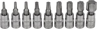 Zestaw bitów na nasadkach 1/4" na listwie 9 szt.
 STALCO
 S-54019