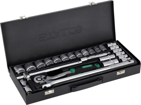 Zestaw kluczy nasadowych 3/4" 21 el.
STALCO
S-54007 Zestaw kluczy nasadowych 3/4" 21 el.
STALCO
S-54007