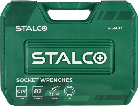 Zestaw kluczy nasadowych i kluczy płasko oczkowych 82 elementy S-54013
STALCO
S-54013 Zestaw kluczy nasadowych i kluczy płasko oczkowych 82 elementy S-54013
STALCO
S-54013