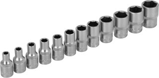 Zestaw nasadek 1/4" na listwie 12 el.
 STALCO
 S-54023