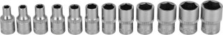 Zestaw nasadek 1/4" na listwie 12 el.
 STALCO
 S-54023