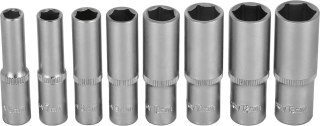 Zestaw nasadek głębokich 1/4" na listwie 8 szt.
 STALCO
 S-54061