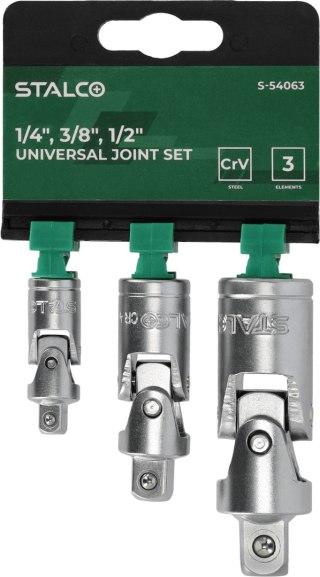 Zestaw przegubów uniwersalnych 1/4" 3/8" 1/2"
 STALCO
 S-54063