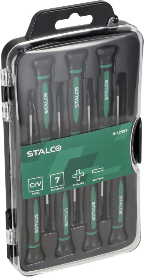 Zestaw wkrętaków precyzyjnych 7 El.
STALCO
S-12397 Zestaw wkrętaków precyzyjnych 7 El.
STALCO
S-12397