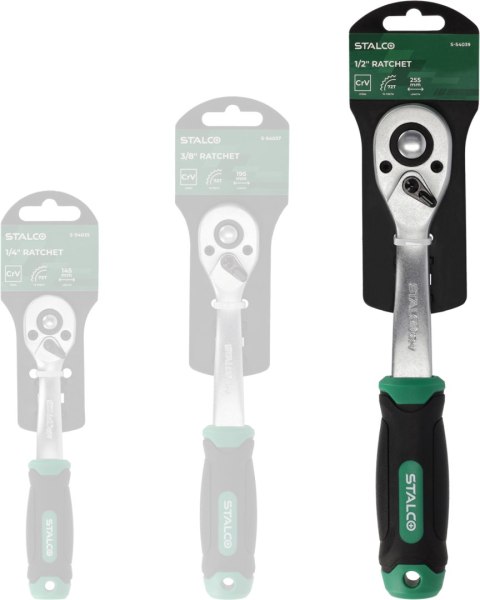 Grzechotka odgięta
1/2" 255 mm STALCO
S-54039 Grzechotka odgięta
1/2" 255 mm STALCO
S-54039