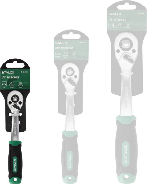 Grzechotka odgięta
1/4" 145 mm STALCO
S-54035 Grzechotka odgięta
1/4" 145 mm STALCO
S-54035
