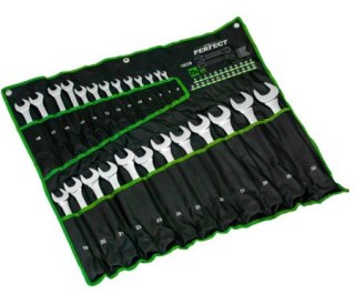 Klucze płasko - oczkowe 6-22mm 12elem. polerowane STALCO PERFECT S-76754